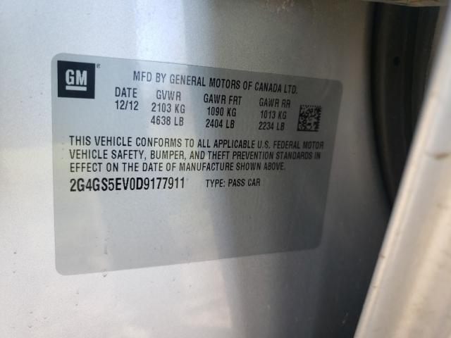 2013 BUICK REGAL PREM 2G4GS5EV0D9177911