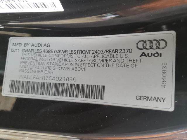 2012 AUDI A5 PREMIUM WAULFAFR7CA021866