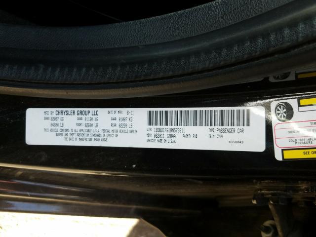 2011 DODGE AVENGER MA 1B3BD1FG1BN573911
