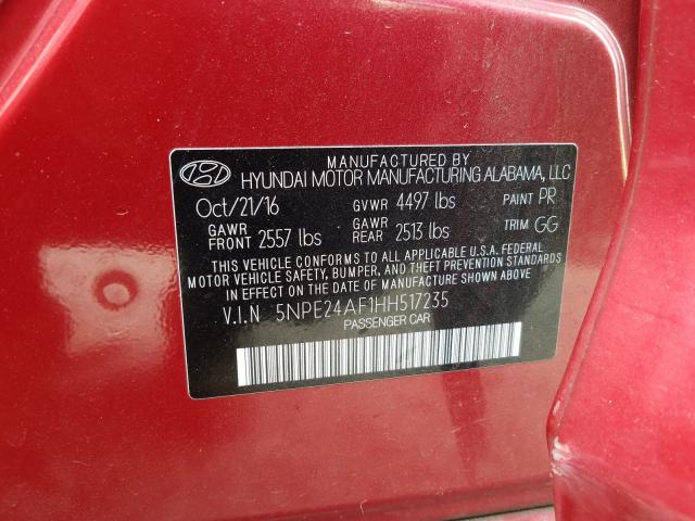 2017 HYUNDAI SONATA SE 5NPE24AF1HH517235