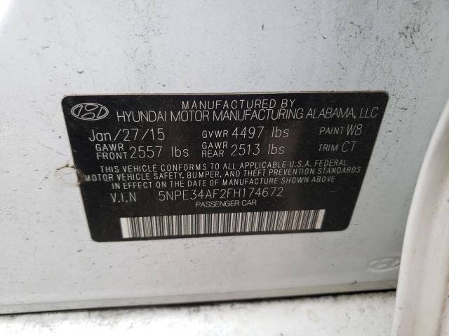 2015 HYUNDAI SONATA SPO 5NPE34AF2FH174672