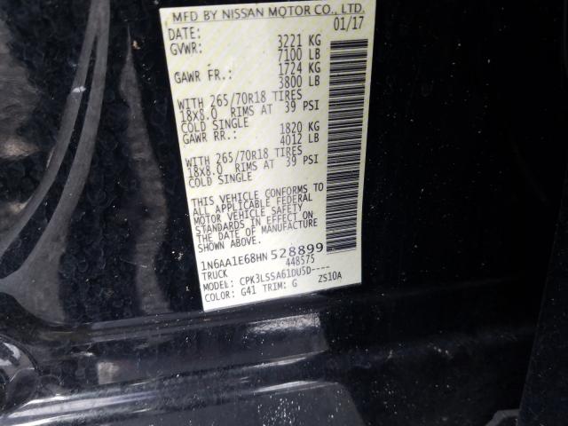 2017 NISSAN TITAN SV 1N6AA1E68HN528899