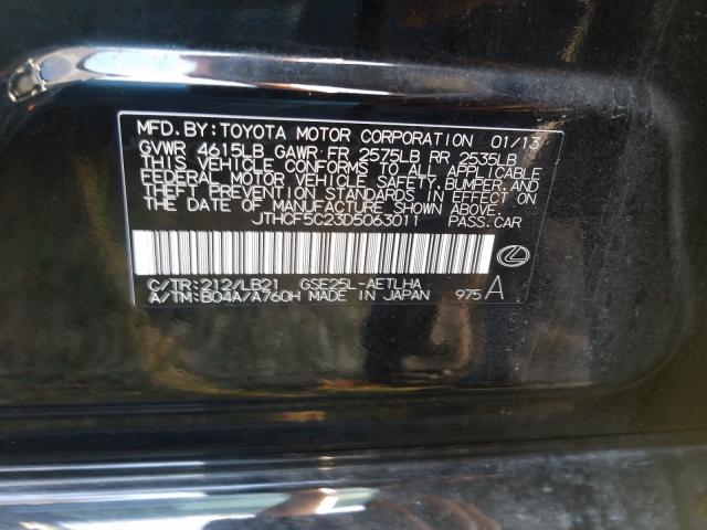 2013 LEXUS IS 250 JTHCF5C23D5063011