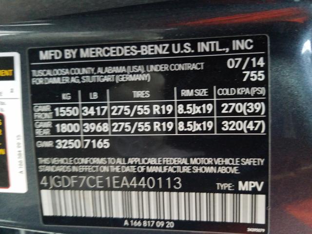 2014 MERCEDES-BENZ GL 450 4MA 4JGDF7CE1EA440113