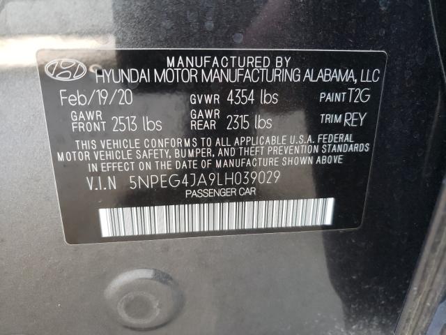 2020 HYUNDAI SONATA SE 5NPEG4JA9LH039029