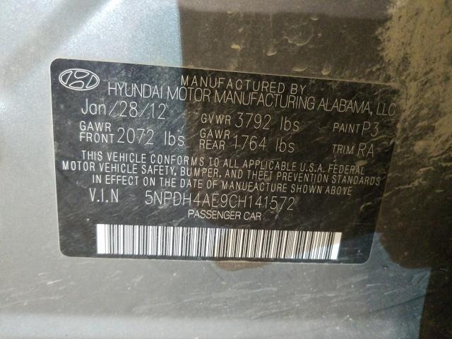 2012 HYUNDAI ELANTRA GL 5NPDH4AE9CH141572