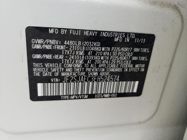 2014 SUBARU FORESTER 2 JF2SJAEC3EH524574