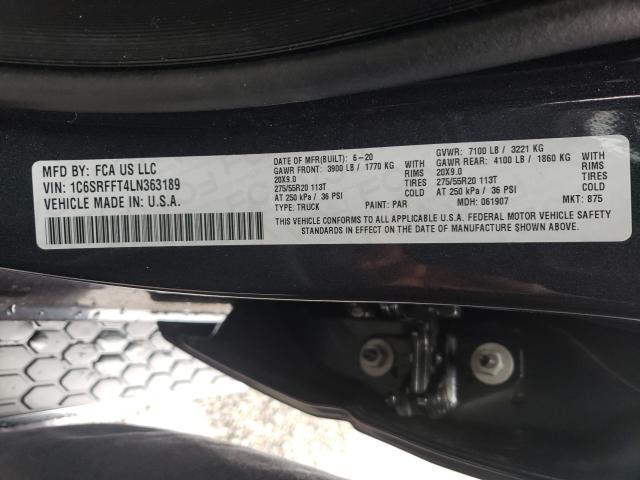 2020 RAM 1500 BIG H 1C6SRFFT4LN363189