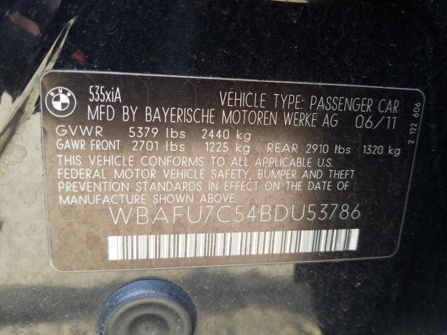 2011 BMW 535 XI WBAFU7C54BDU53786