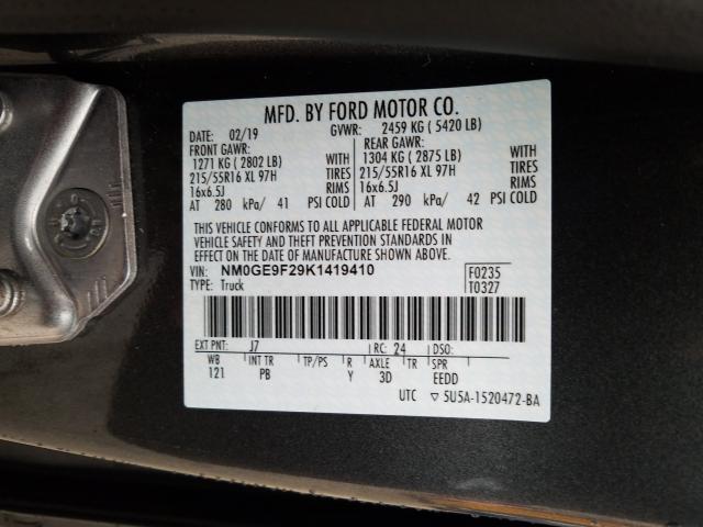 2019 FORD TRANSIT CO NM0GE9F29K1419410