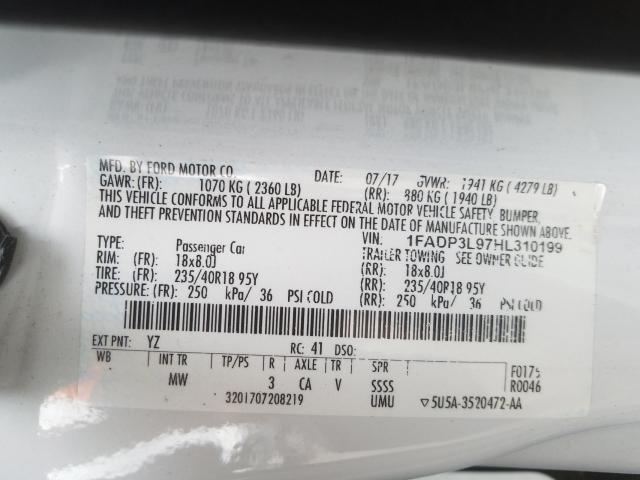 2017 FORD FOCUS ST 1FADP3L97HL310199