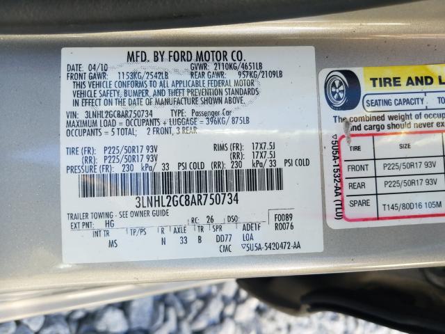 2010 LINCOLN MKZ 3LNHL2GC8AR750734
