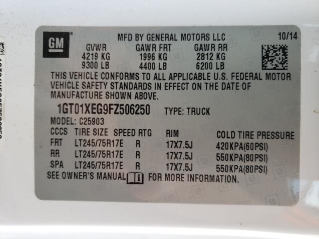 2015 GMC SIERRA C25 1GT01XEG9FZ506250