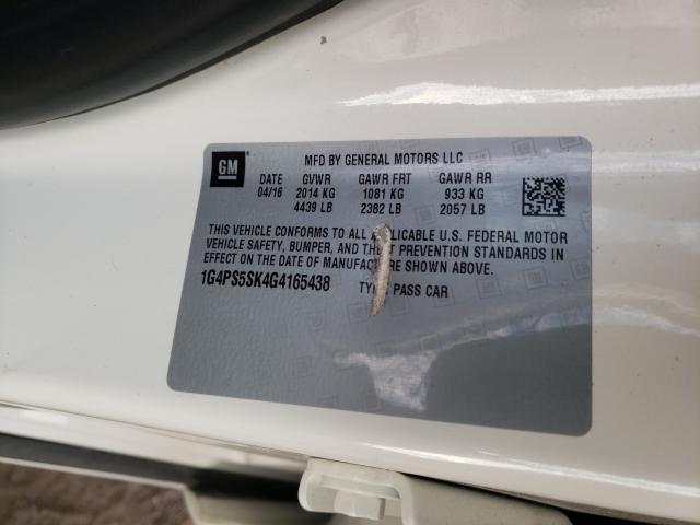2016 BUICK VERANO 1G4PS5SK4G4165438