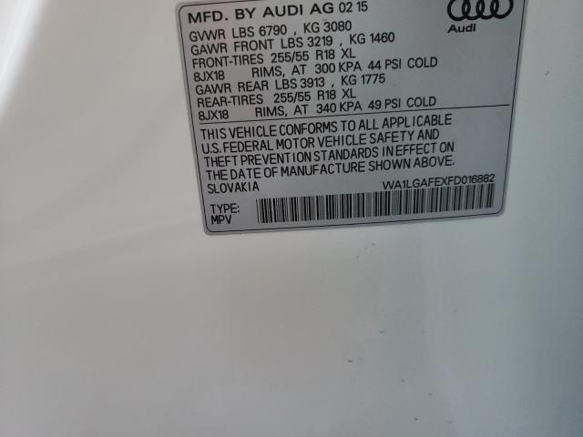 2015 AUDI Q7 PREMIUM - WA1LGAFEXFD016882