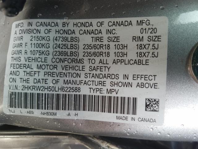 2020 HONDA CR-V EX 2HKRW2H50LH622588