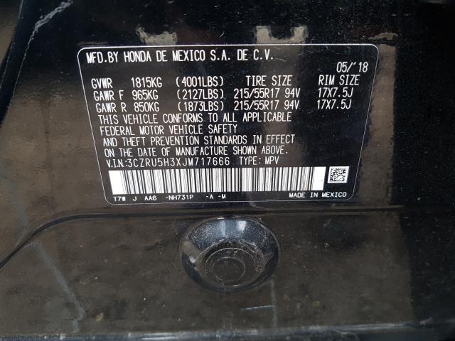 2018 HONDA HR-V LX 3CZRU5H3XJM717666