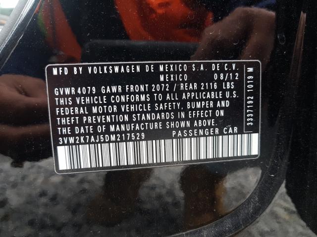 2013 VOLKSWAGEN JETTA BASE 3VW2K7AJ5DM217529
