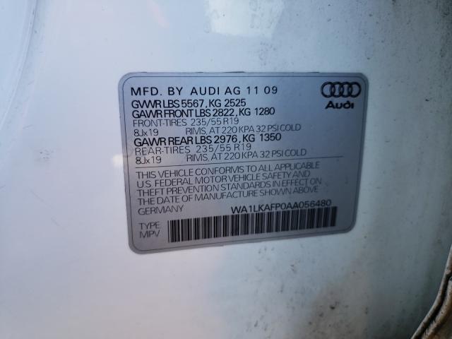 2010 AUDI Q5 PREMIUM WA1LKAFP0AA056480