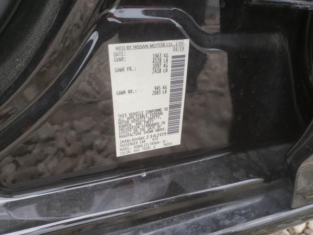 2019 NISSAN ALTIMA SL 1N4BL4EV6KC234209