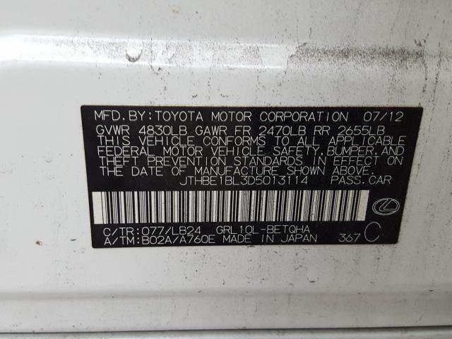 2013 LEXUS GS 350 JTHBE1BL3D5013114