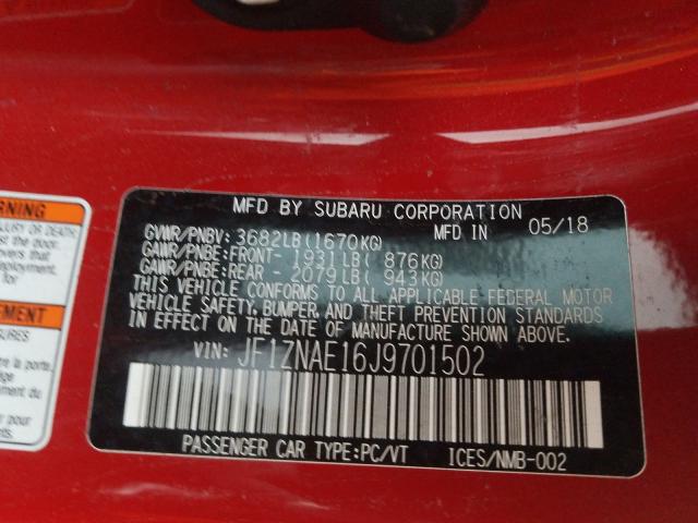 2018 TOYOTA 86 GT JF1ZNAE16J9701502