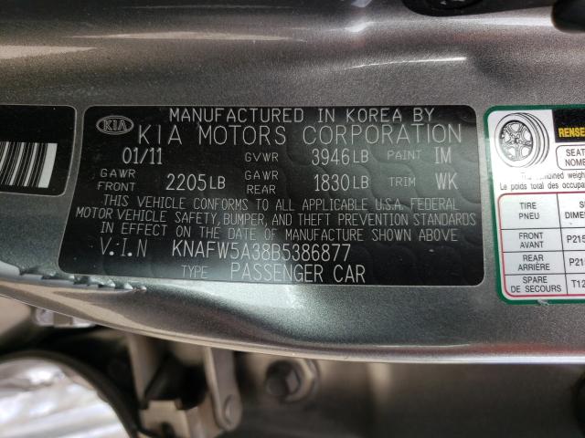 2011 KIA FORTE SX KNAFW5A38B5386877