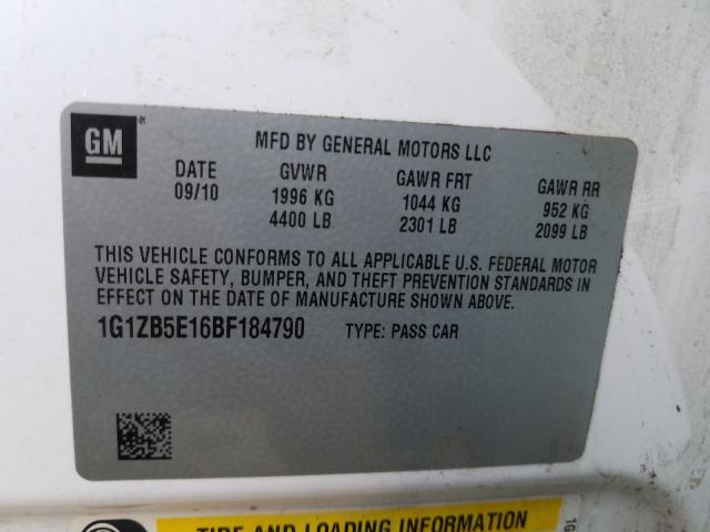 2011 CHEVROLET MALIBU LS - 1G1ZB5E16BF184790
