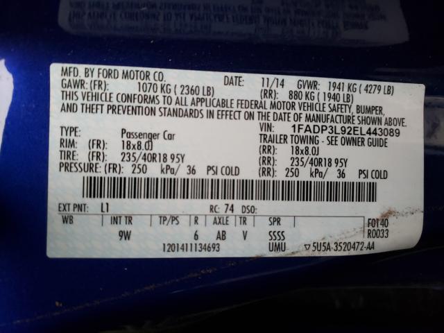 2014 FORD FOCUS ST 1FADP3L92EL443089