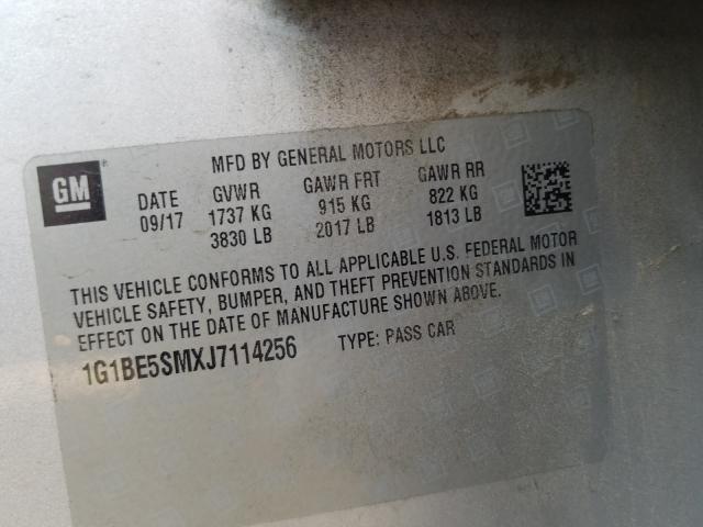 2018 CHEVROLET CRUZE 1G1BE5SMXJ7114256