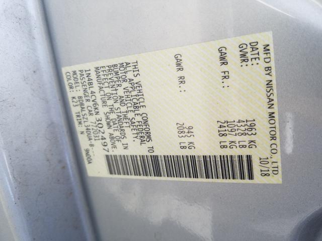 2019 NISSAN ALTIMA SR 1N4BL4CV6KN302497