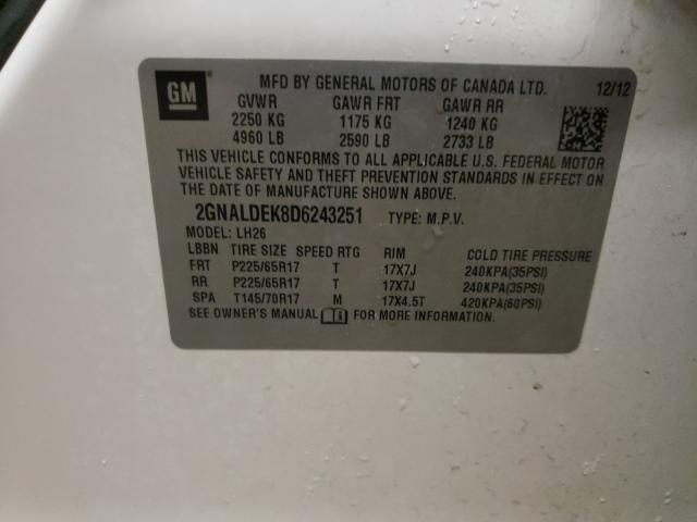 2013 CHEVROLET EQUINOX LT 2GNALDEK8D6243251
