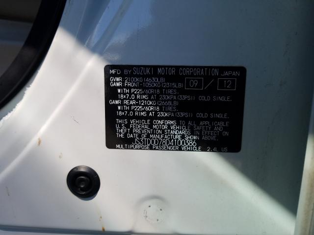 2013 SUZUKI GRAND VITA JS3TD0D78D4100386