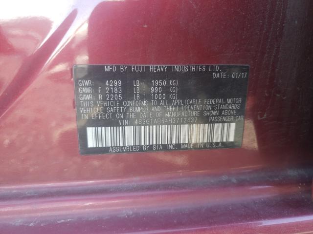 2017 SUBARU IMPREZA PR 4S3GTAB64H3712437