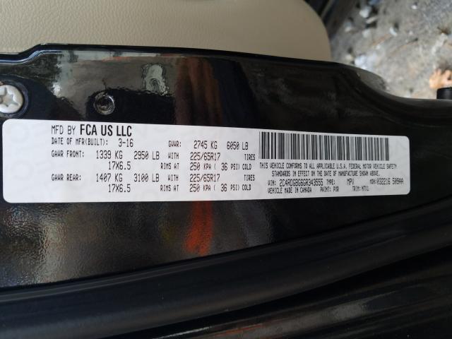 2016 DODGE GRAND CARA 2C4RDGBG6GR343555