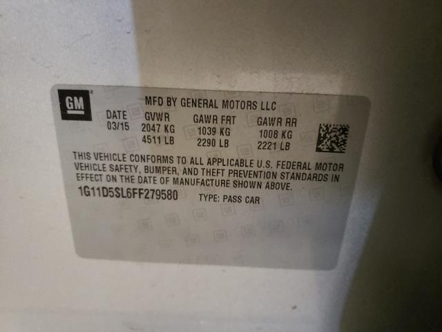 2015 CHEVROLET MALIBU 2LT 1G11D5SL6FF279580