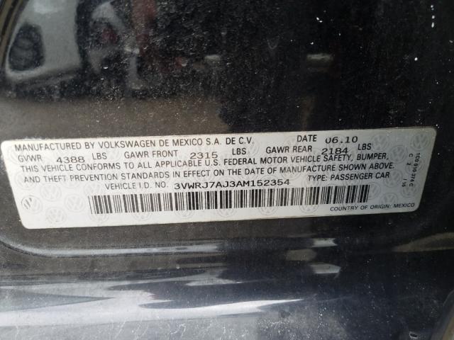 2010 VOLKSWAGEN JETTA WOLF 3VWRJ7AJ3AM152354