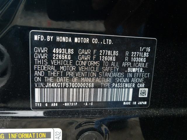 2016 ACURA RLX TECH JH4KC1F57GC000268