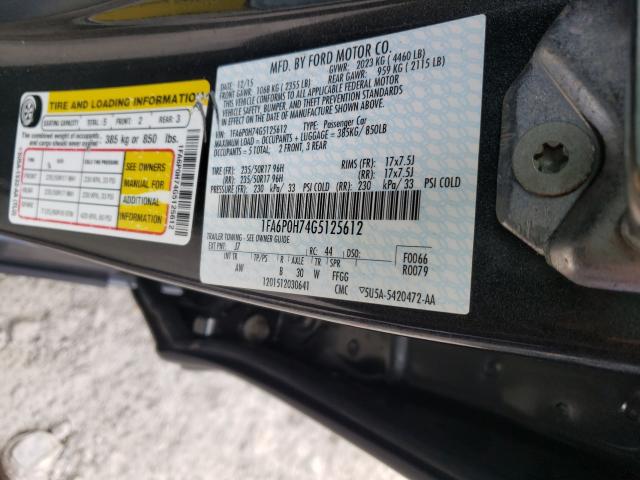 2016 FORD FUSION SE 1FA6P0H74G5125612