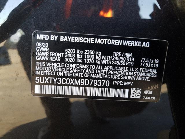 2021 BMW X3 SDRIVE3 5UXTY3C0XM9D79370