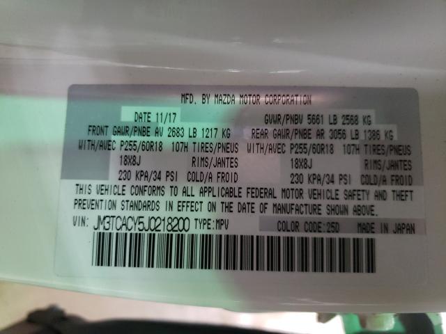 2018 MAZDA CX-9 TOURI JM3TCACY5J0218200