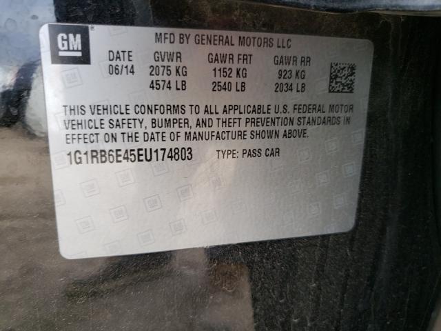 VIN 1G1RB6E45EU174803 2014 Chevrolet Volt no.10