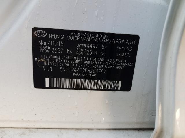 2015 HYUNDAI SONATA SE 5NPE24AF2FH204787