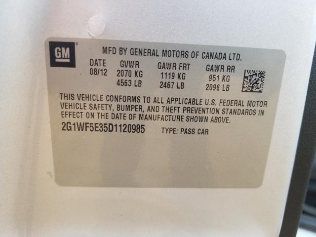 2013 CHEVROLET IMPALA LS 2G1WF5E35D1120985