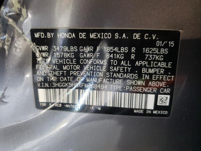 2015 HONDA FIT EX 3HGGK5H8XFM768494