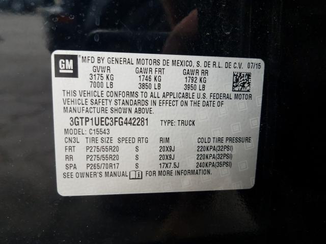 2015 GMC SIERRA C15 3GTP1UEC3FG442281