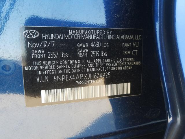 2018 HYUNDAI SONATA SPO 5NPE34ABXJH674925