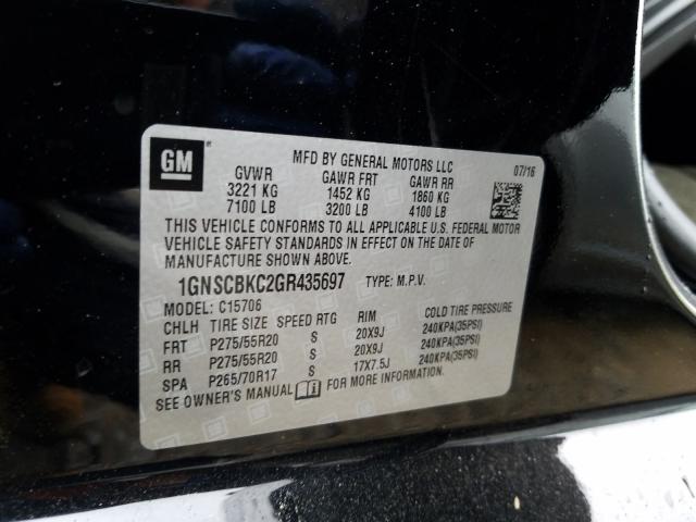 2016 CHEVROLET TAHOE C150 1GNSCBKC2GR435697