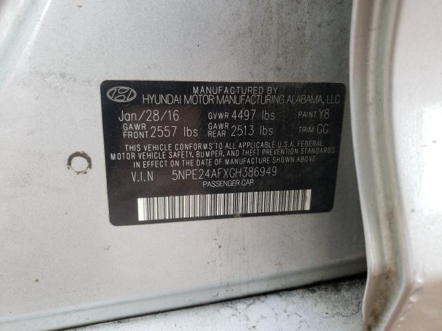2016 HYUNDAI SONATA SE 5NPE24AFXGH386949