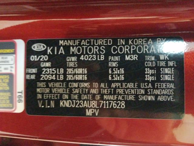 2020 KIA SOUL LX KNDJ23AU8L7117628